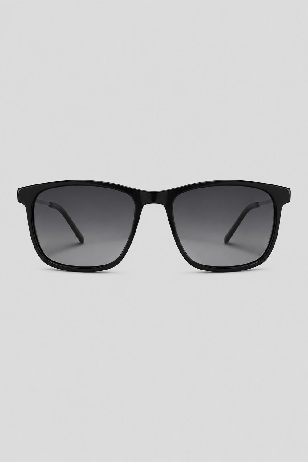 Olivier Marel Murren '50 black square sunglasses in acetate, front view