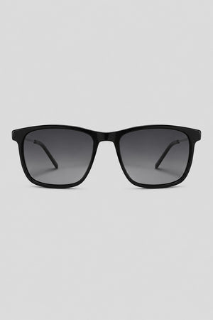Olivier Marel Murren '50 black square sunglasses in acetate, front view