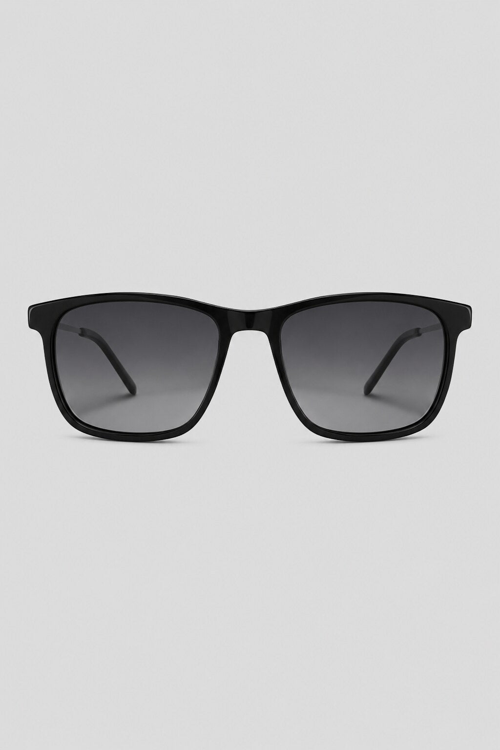 Olivier Marel Murren '50 black square sunglasses in acetate, front view