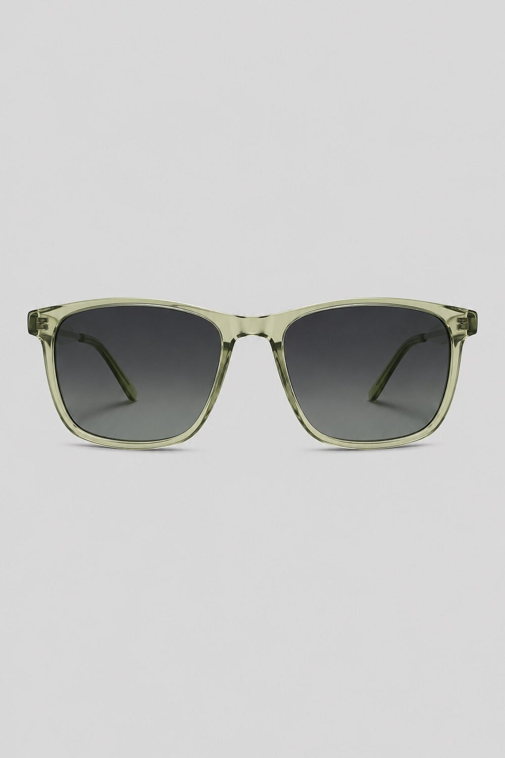Olivier Marel Murren '50 green square sunglasses in acetate, front view