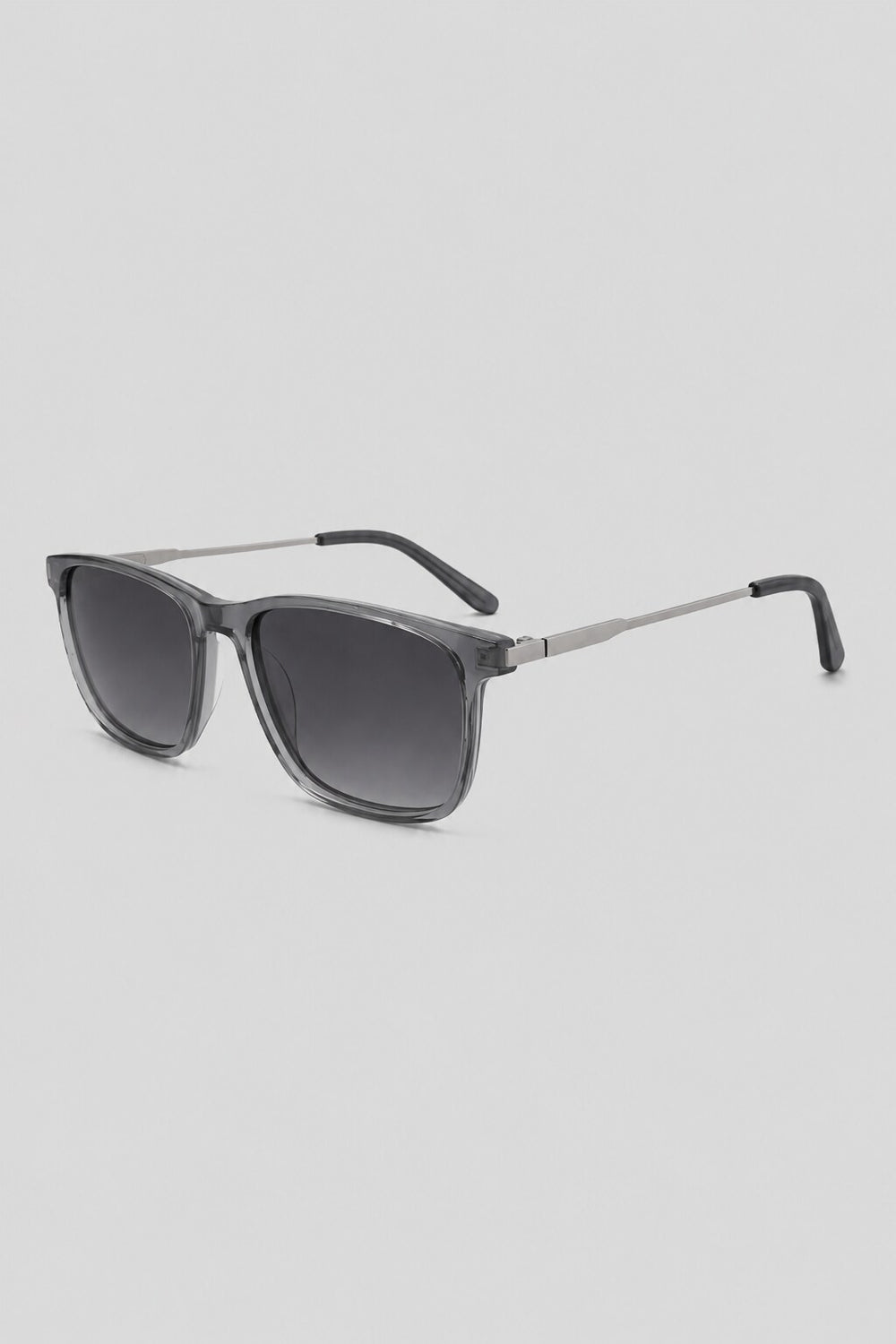 Olivier Marel Murren '50 gray square sunglasses, side profile, unisex fit