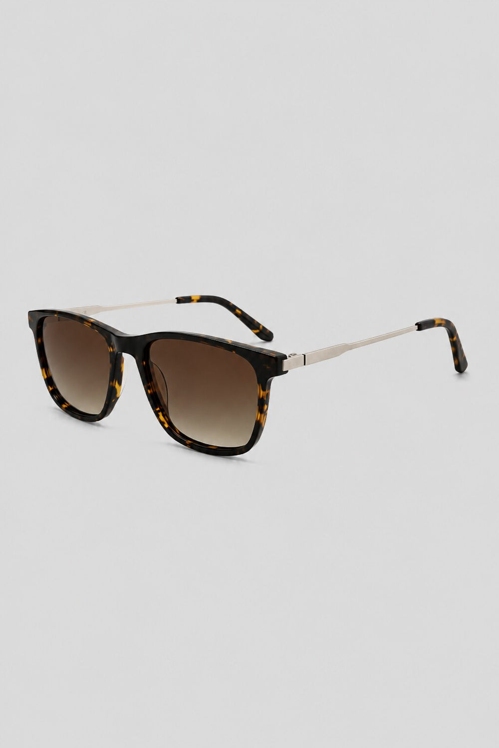 Olivier Marel Murren '50 tortoiseshell square sunglasses, side profile, unisex fit