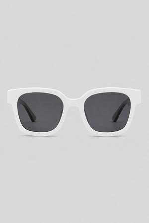 Olivier Marel Naxos '46 white polarized square sunglasses in acetate, front view