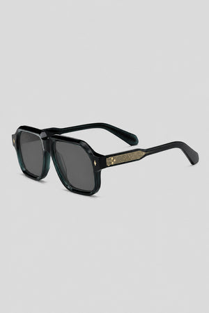 Olivier Marel Otranto '80 blue polarized aviator sunglasses in acetate, front view