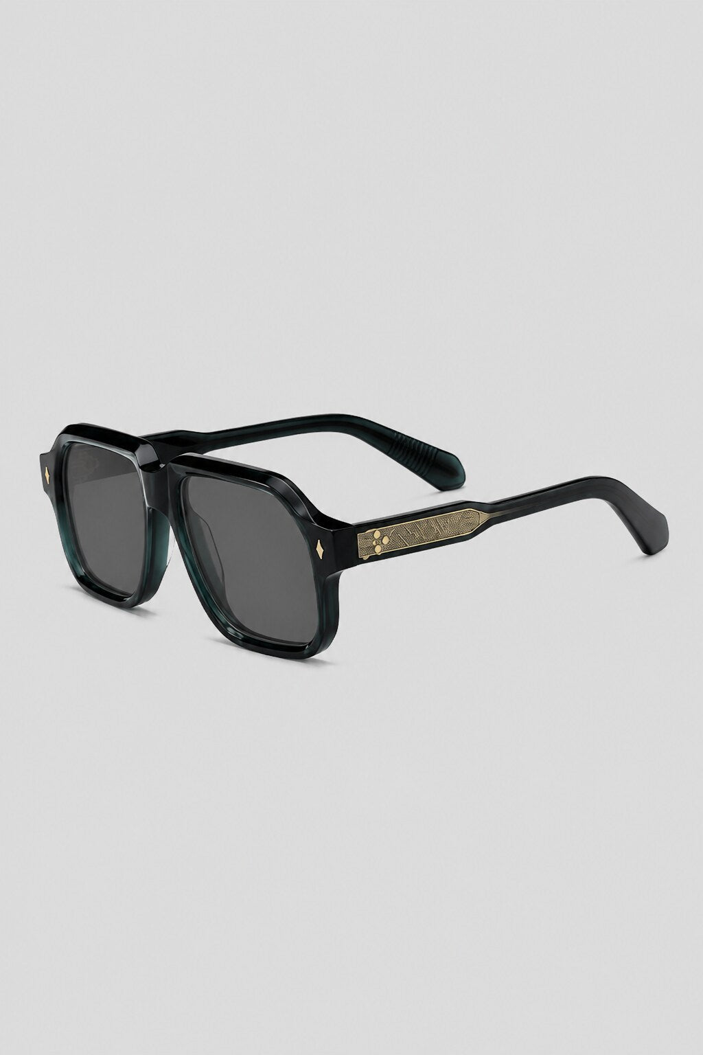 Olivier Marel Otranto '80 blue polarized aviator sunglasses in acetate, front view