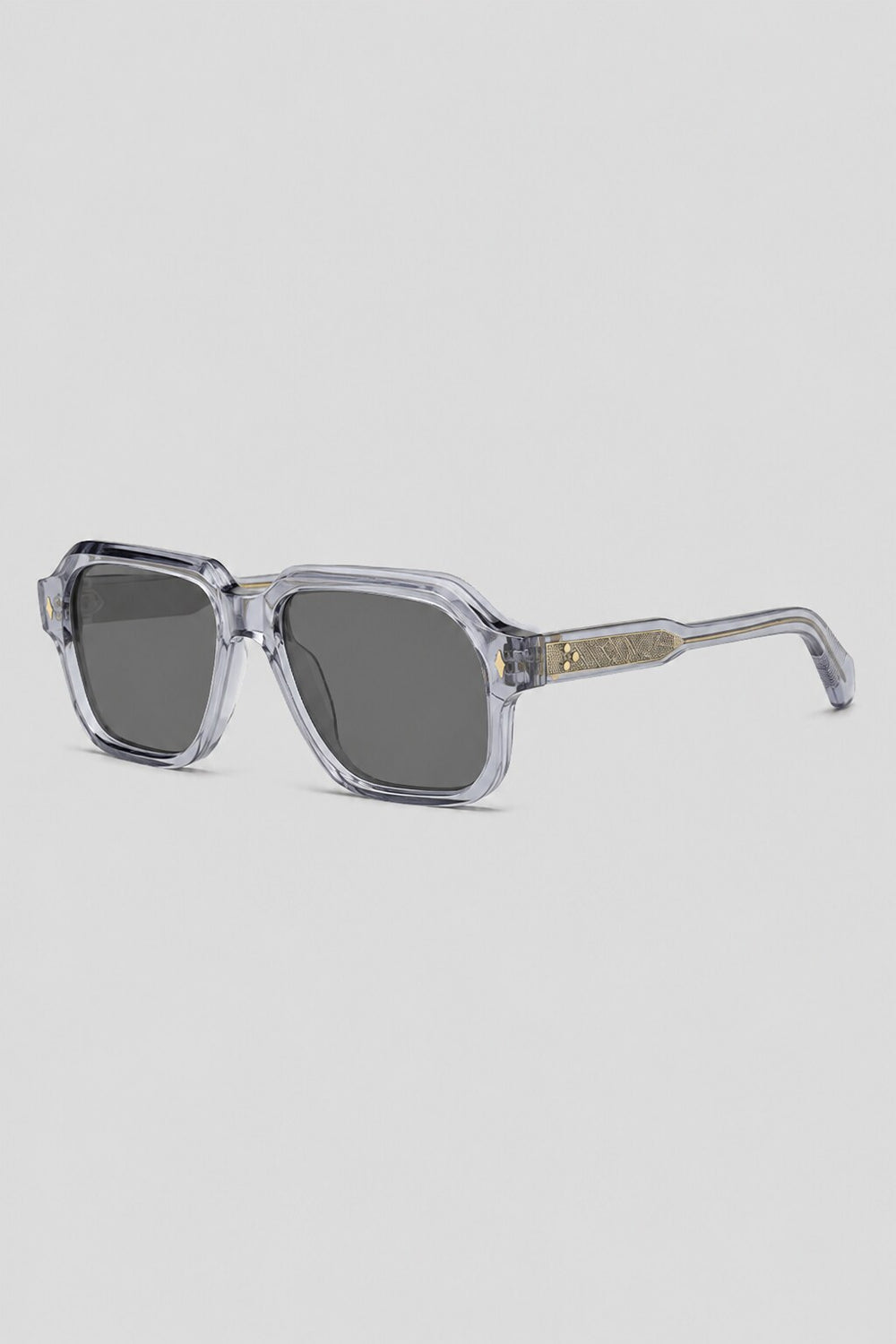 Olivier Marel Otranto '80 gray polarized aviator sunglasses in acetate, front view