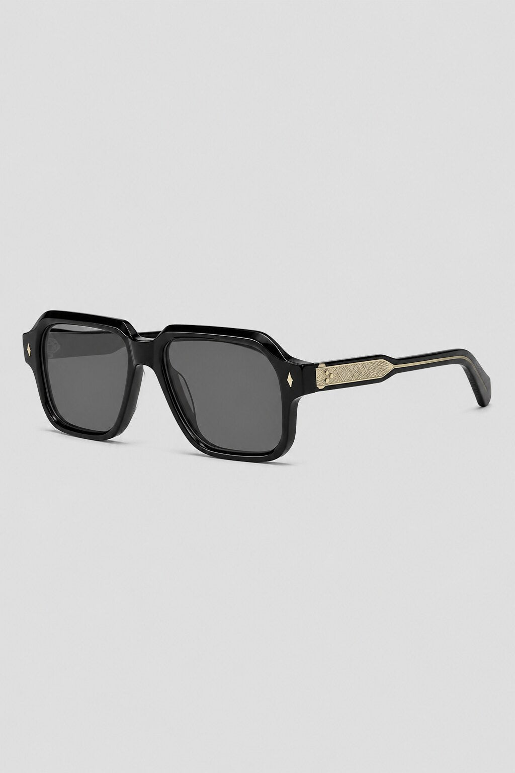 Olivier Marel Otranto '80 tortoiseshell polarized aviator sunglasses in acetate, front view