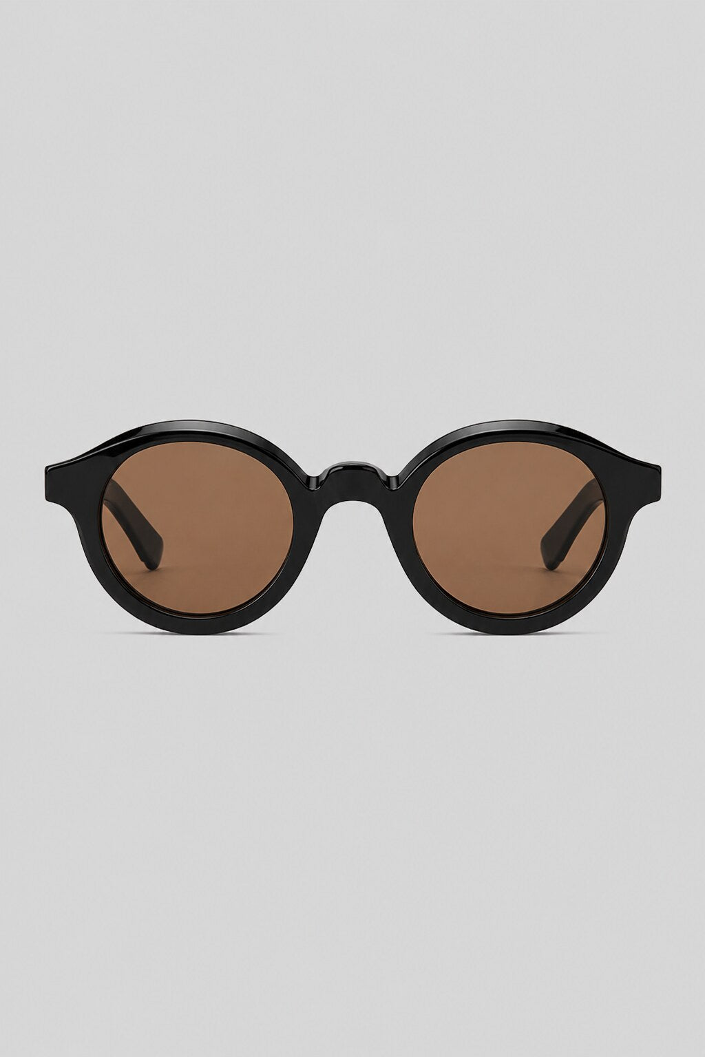 Olivier Marel Palermo '31 brown polarized round sunglasses in acetate, front view