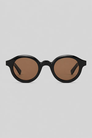 Olivier Marel Palermo '31 brown polarized round sunglasses in acetate, front view