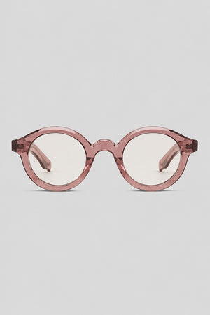 Olivier Marel Palermo '31 pink polarized round sunglasses in acetate, front view