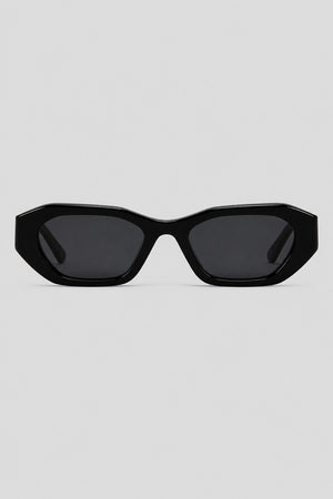 Olivier Marel Paros '92 black polarized cat-eye sunglasses in acetate, front view