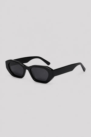 Olivier Marel Paros '92 black polarized cat-eye sunglasses, side profile, women's fit