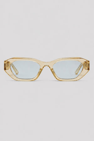 Olivier Marel Paros '92 champagne polarized cat-eye sunglasses in acetate, front view