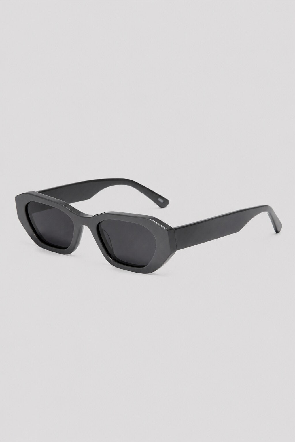 Olivier Marel Paros '92 gray polarized cat-eye sunglasses, side profile, women's fit