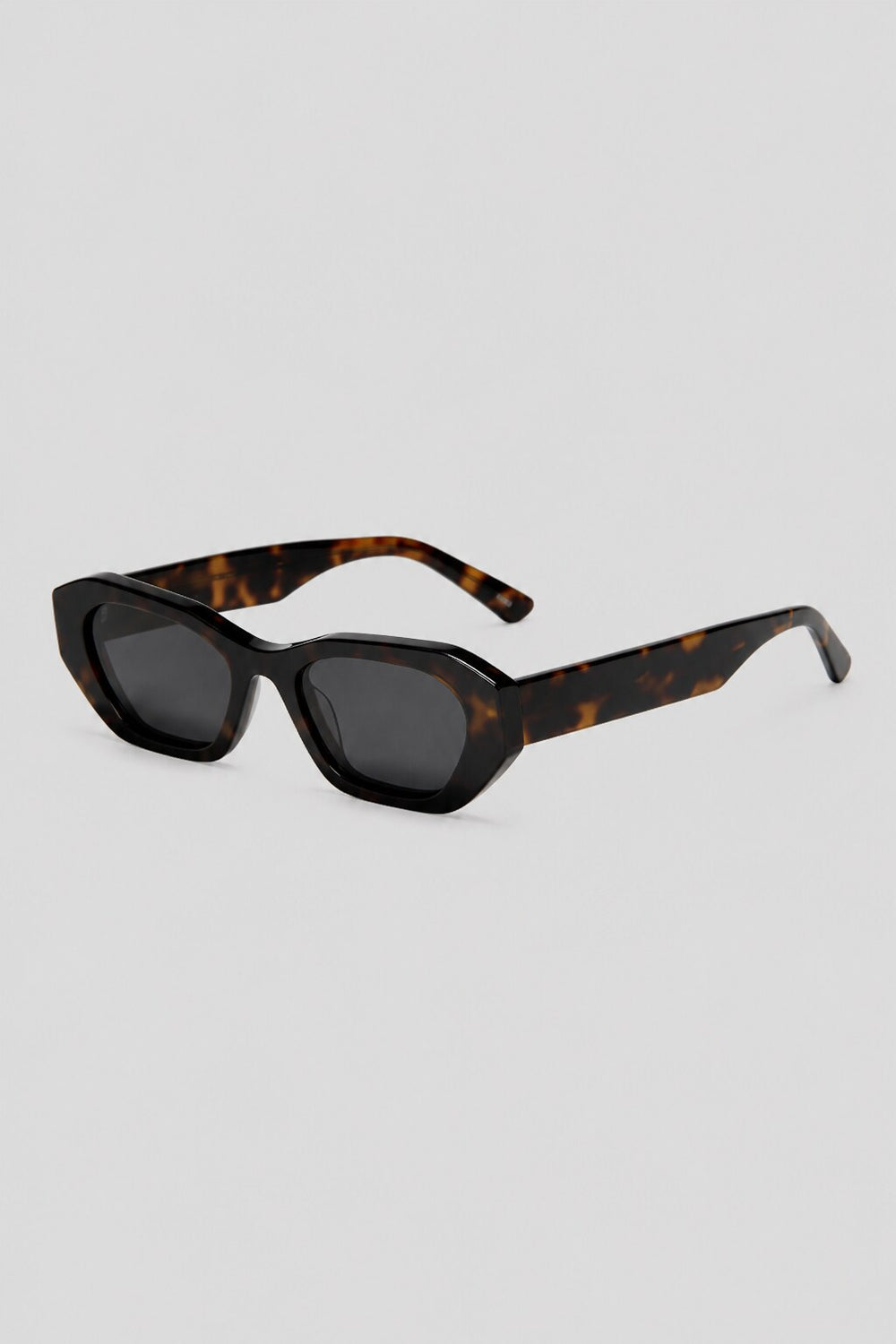 Olivier Marel Paros '92 tortoiseshell polarized cat-eye sunglasses, side profile, women's fit