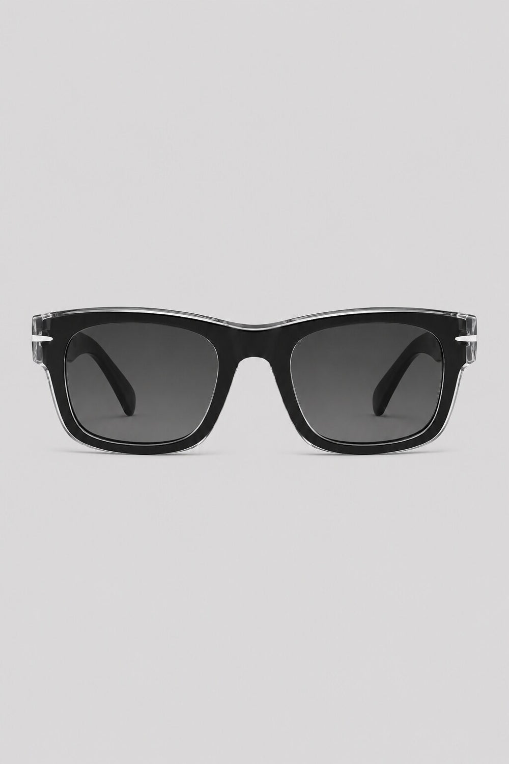 Olivier Marel Porto '41 black clear square sunglasses in acetate, front view