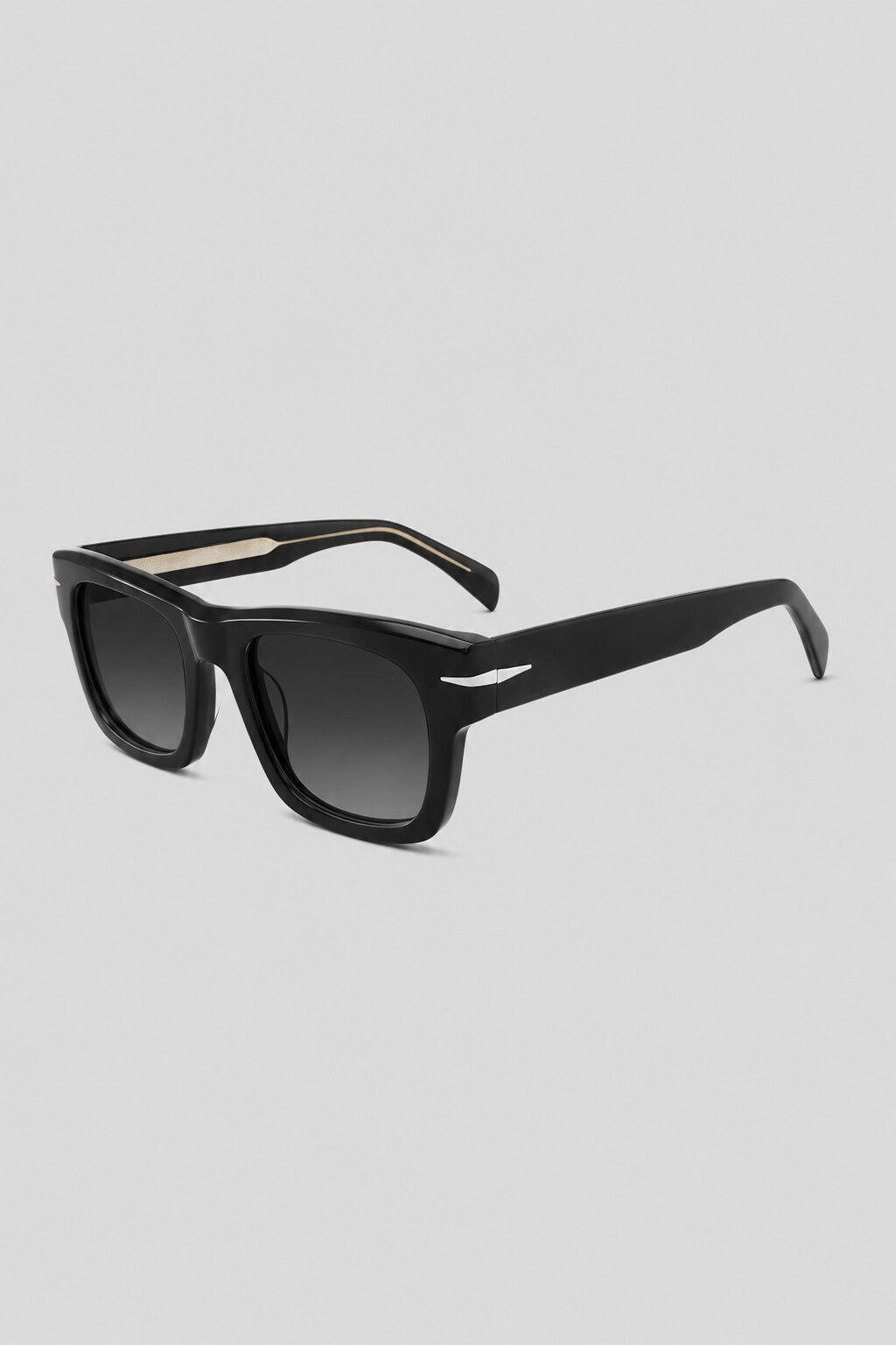 Olivier Marel Porto '41 black square sunglasses in acetate, front view