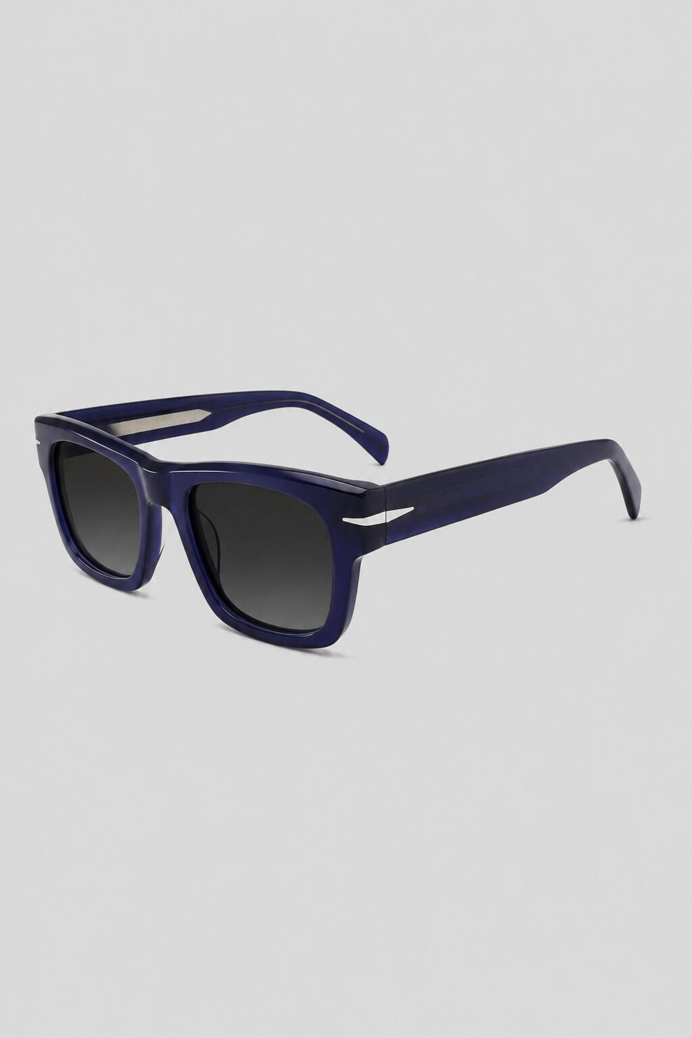 Olivier Marel Porto '41 blue square sunglasses, side profile, unisex fit