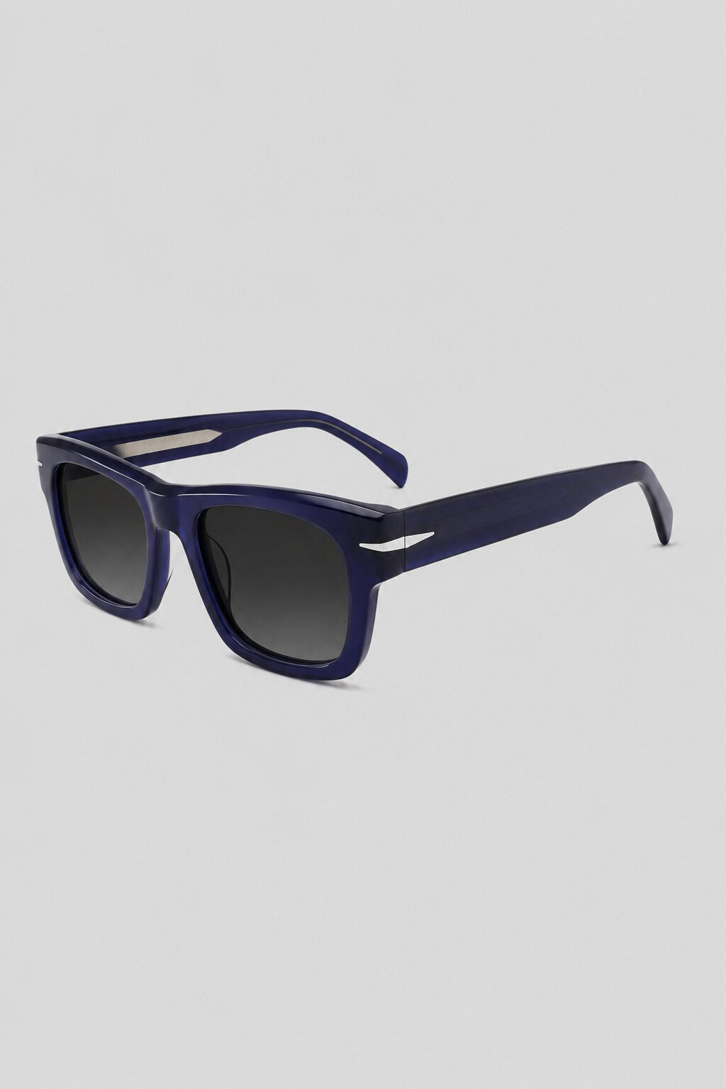 Olivier Marel Porto '41 blue square sunglasses, side profile, unisex fit