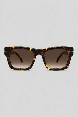 Olivier Marel Porto '41 tortoiseshell square sunglasses in acetate, front view
