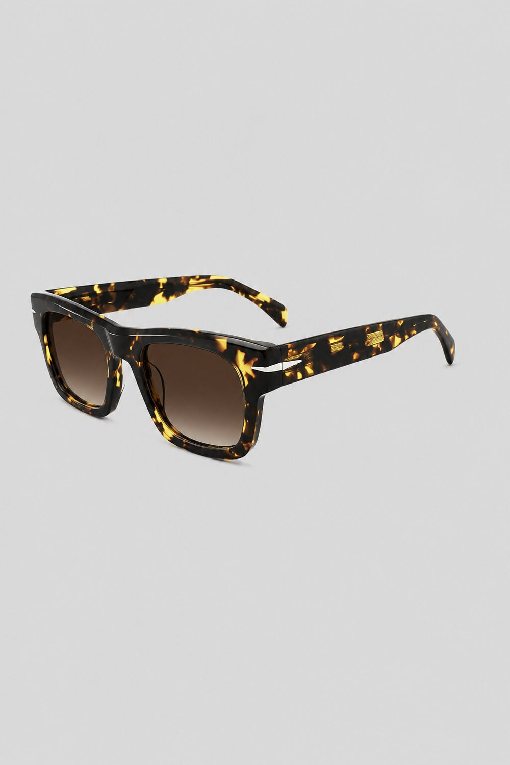 Olivier Marel Porto '41 tortoiseshell square sunglasses, side profile, unisex fit