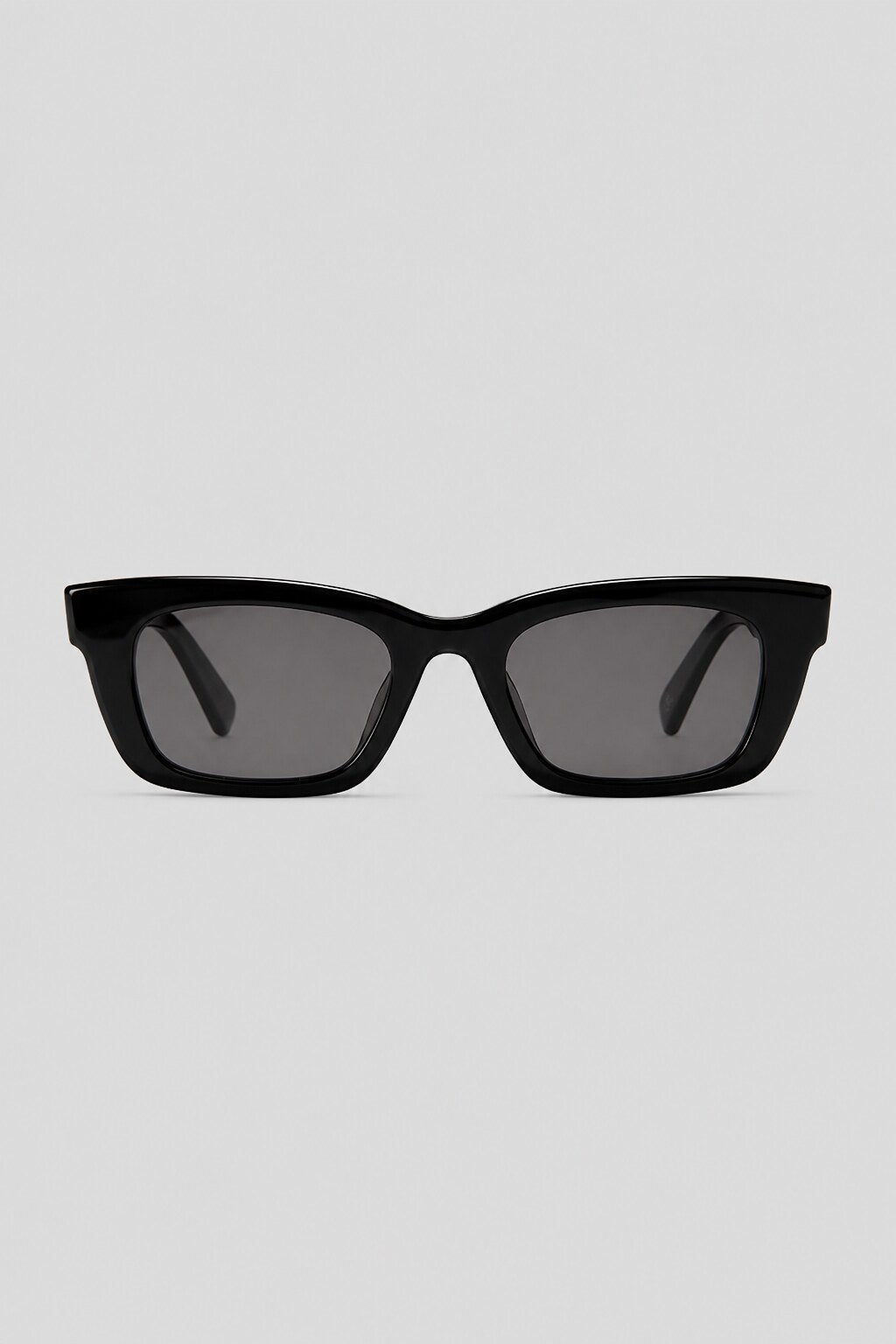 Olivier Marel Portofino '88 black polarized square sunglasses, side profile, unisex fit