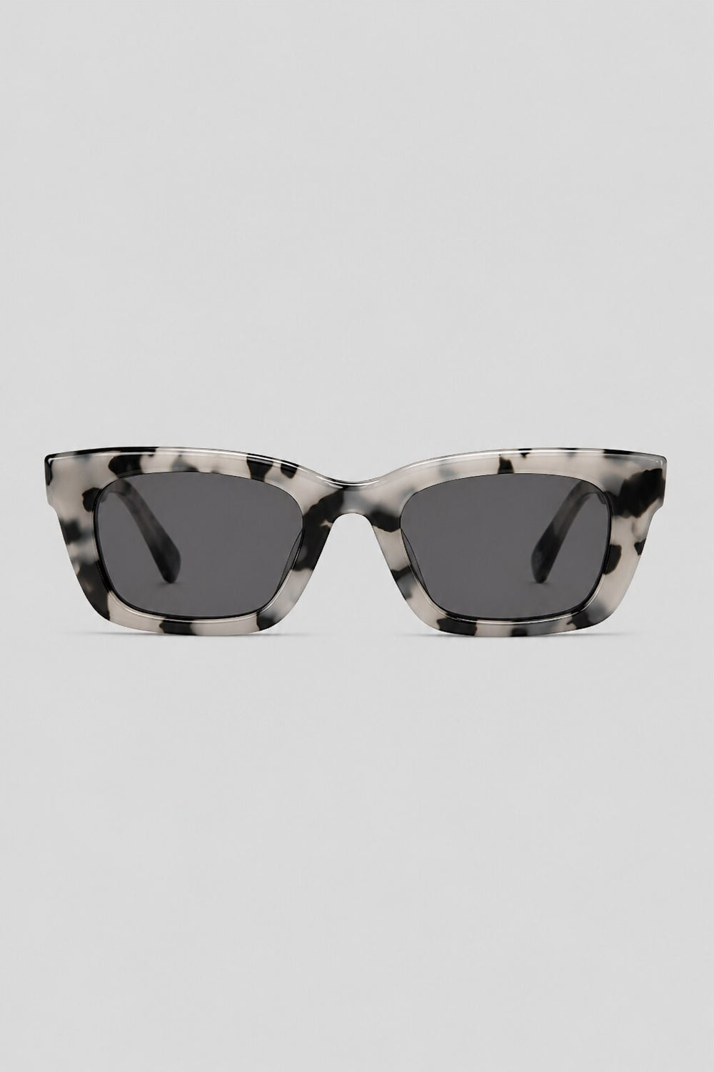 Olivier Marel Portofino '88 gray tortoise polarized square sunglasses in acetate, front view