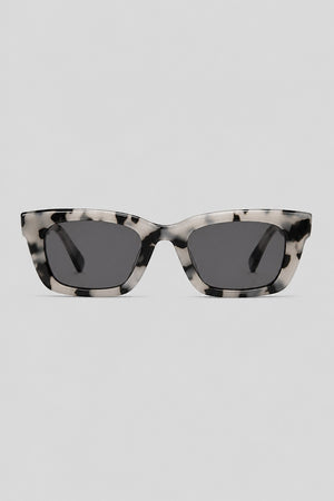 Olivier Marel Portofino '88 gray tortoise polarized square sunglasses in acetate, front view
