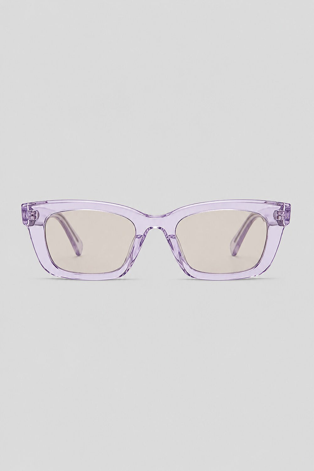 Olivier Marel Portofino '88 lilac polarized square sunglasses in acetate, front view