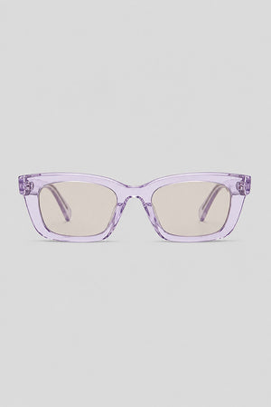 Olivier Marel Portofino '88 lilac polarized square sunglasses in acetate, front view