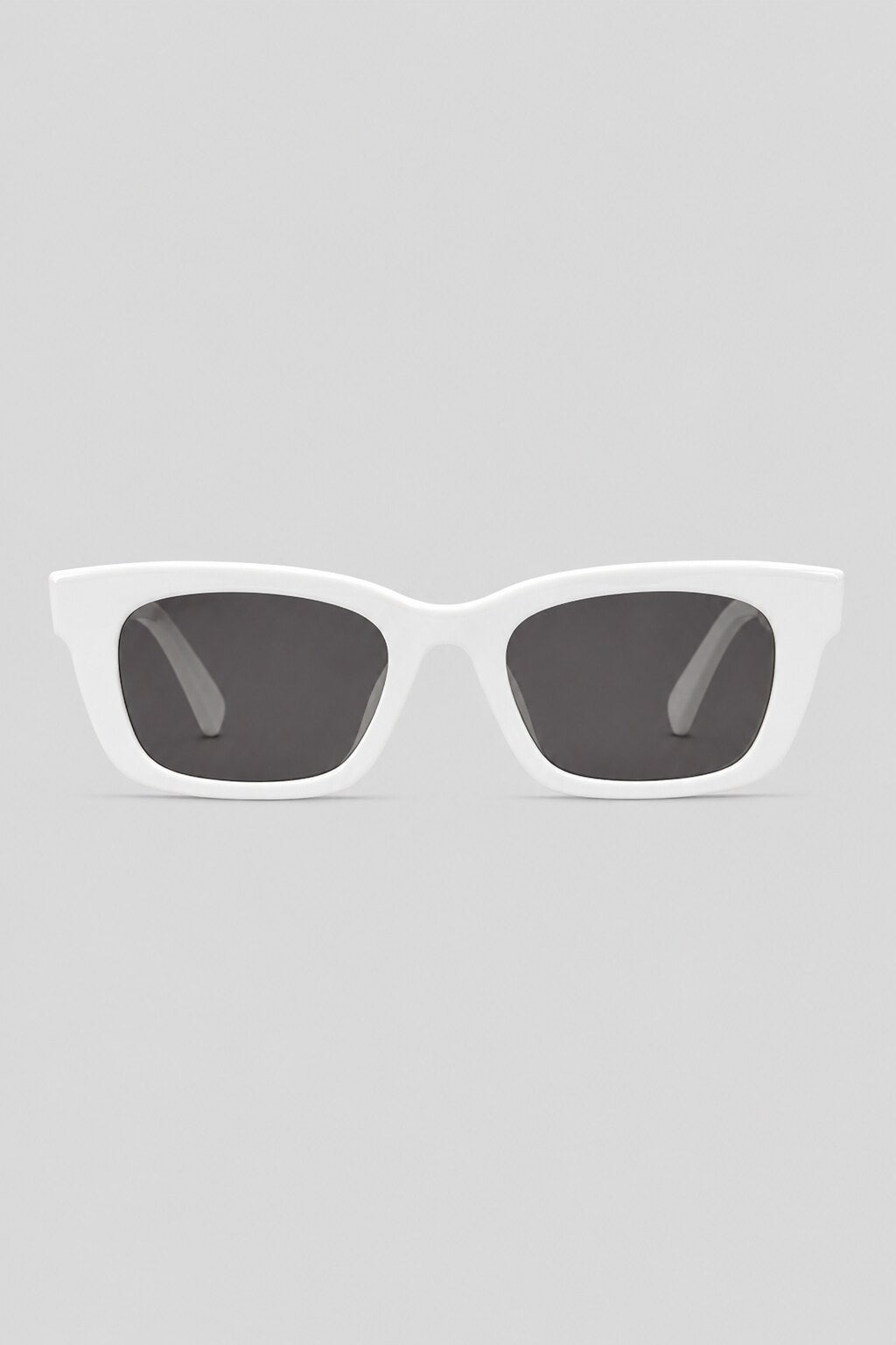 Olivier Marel Portofino '88 white polarized square sunglasses in acetate, front view