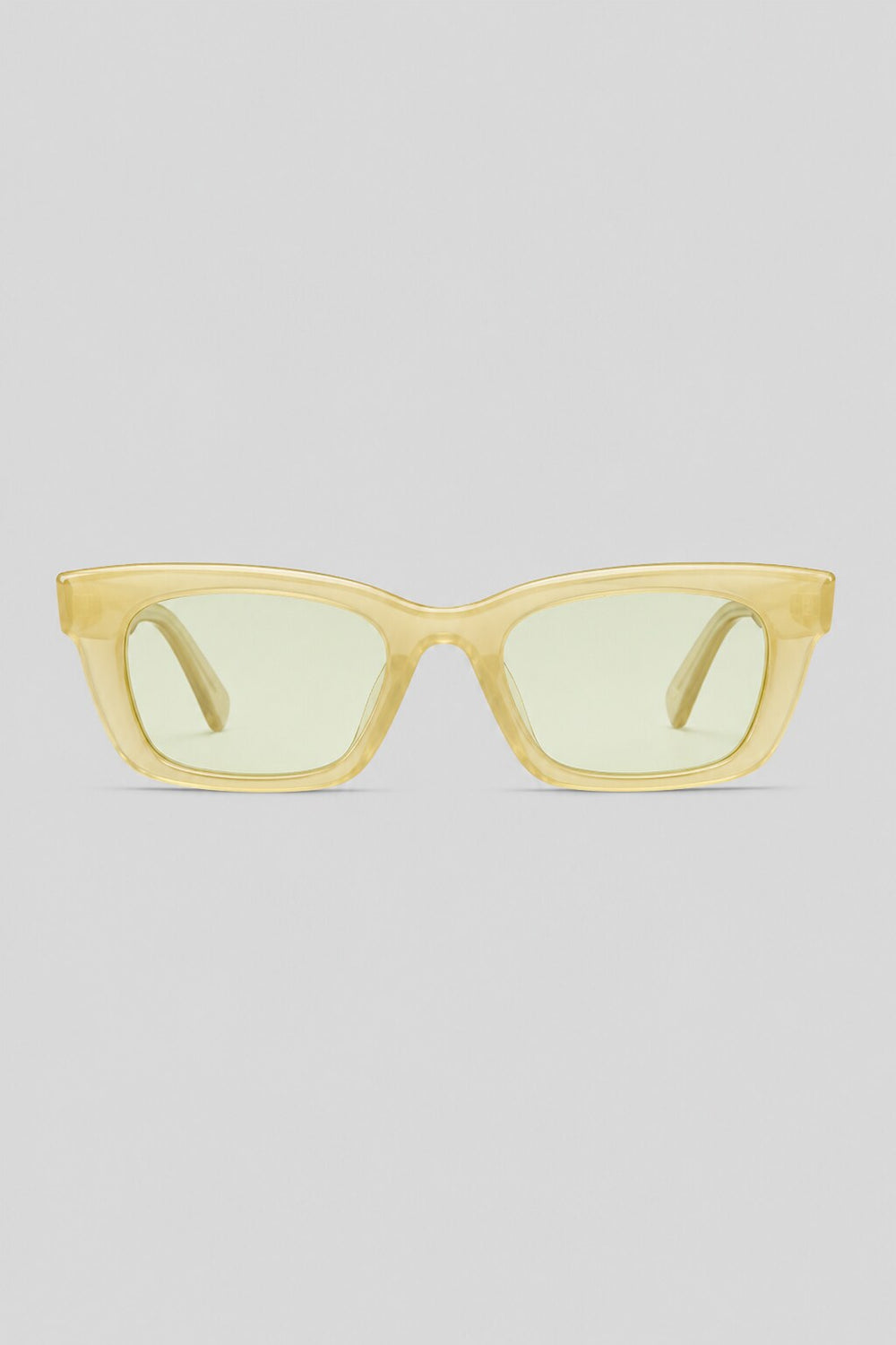 Olivier Marel Portofino '88 yellow polarized square sunglasses in acetate, front view