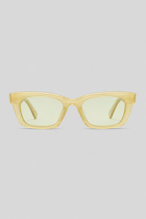Olivier Marel Portofino '88 yellow polarized square sunglasses in acetate, front view
