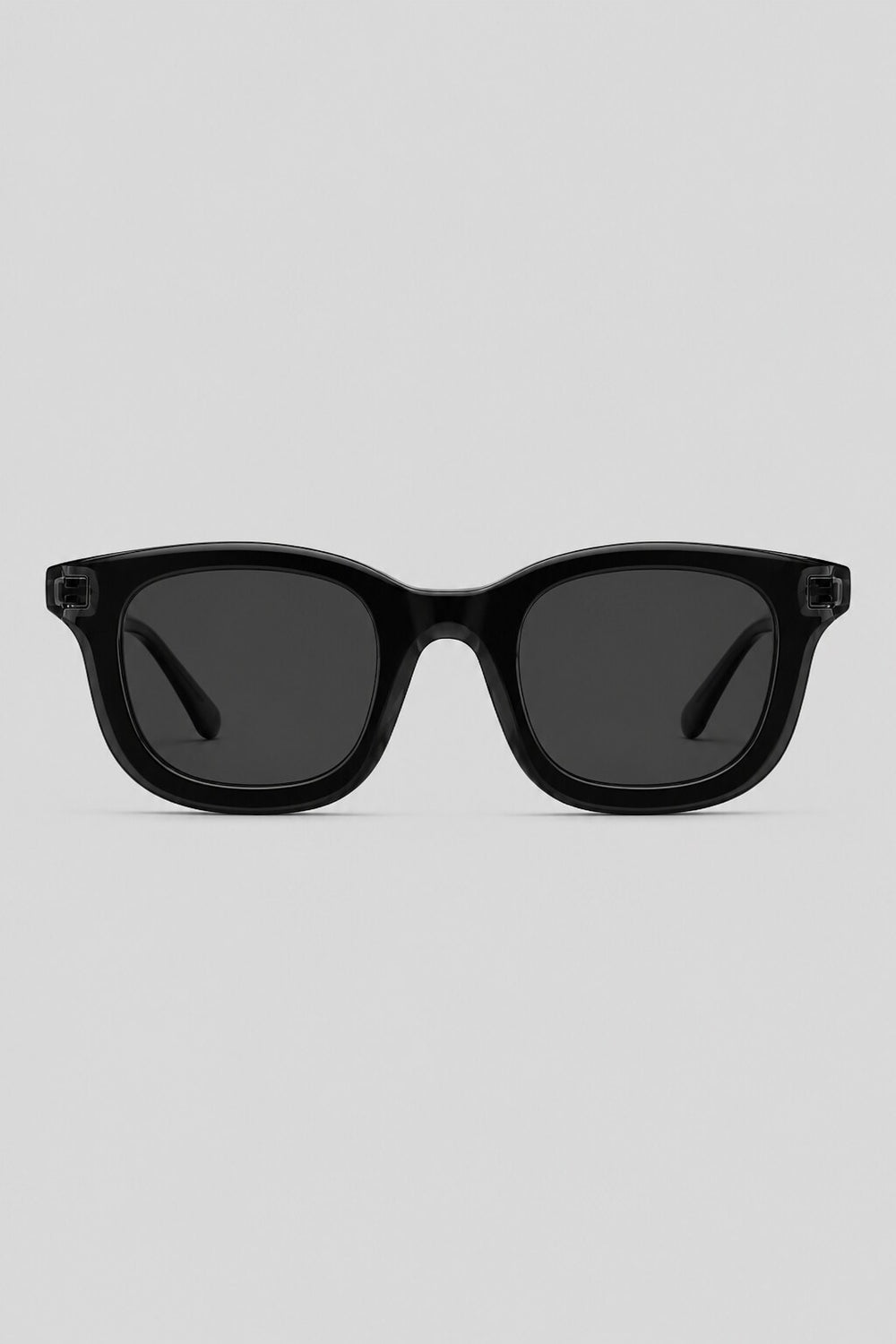 Olivier Marel Positano '81 black polarized square sunglasses in acetate, front view