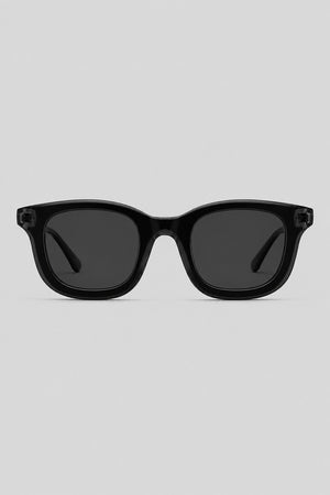 Olivier Marel Positano '81 black polarized square sunglasses in acetate, front view