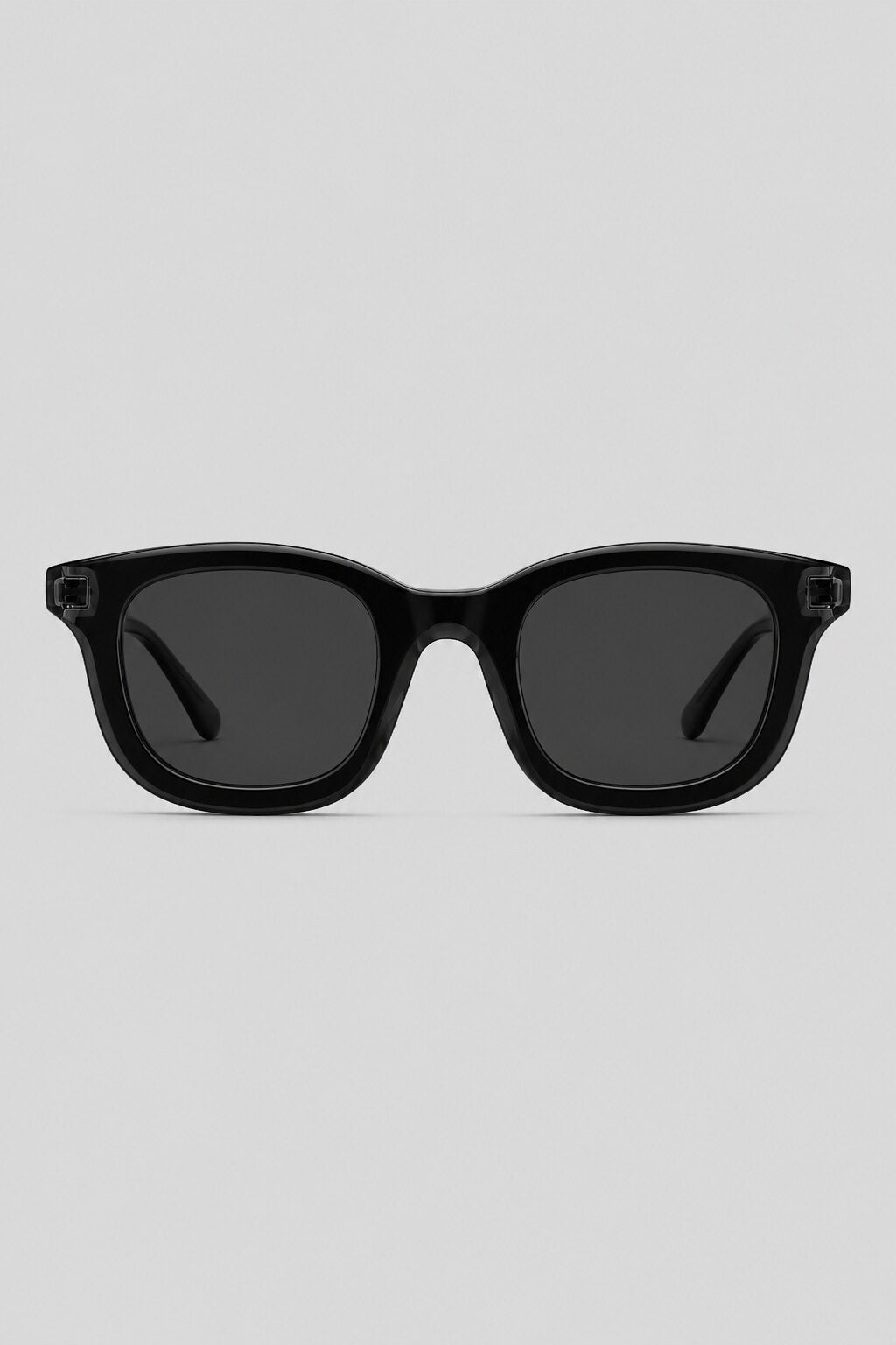Olivier Marel Positano '81 black polarized square sunglasses in acetate, front view