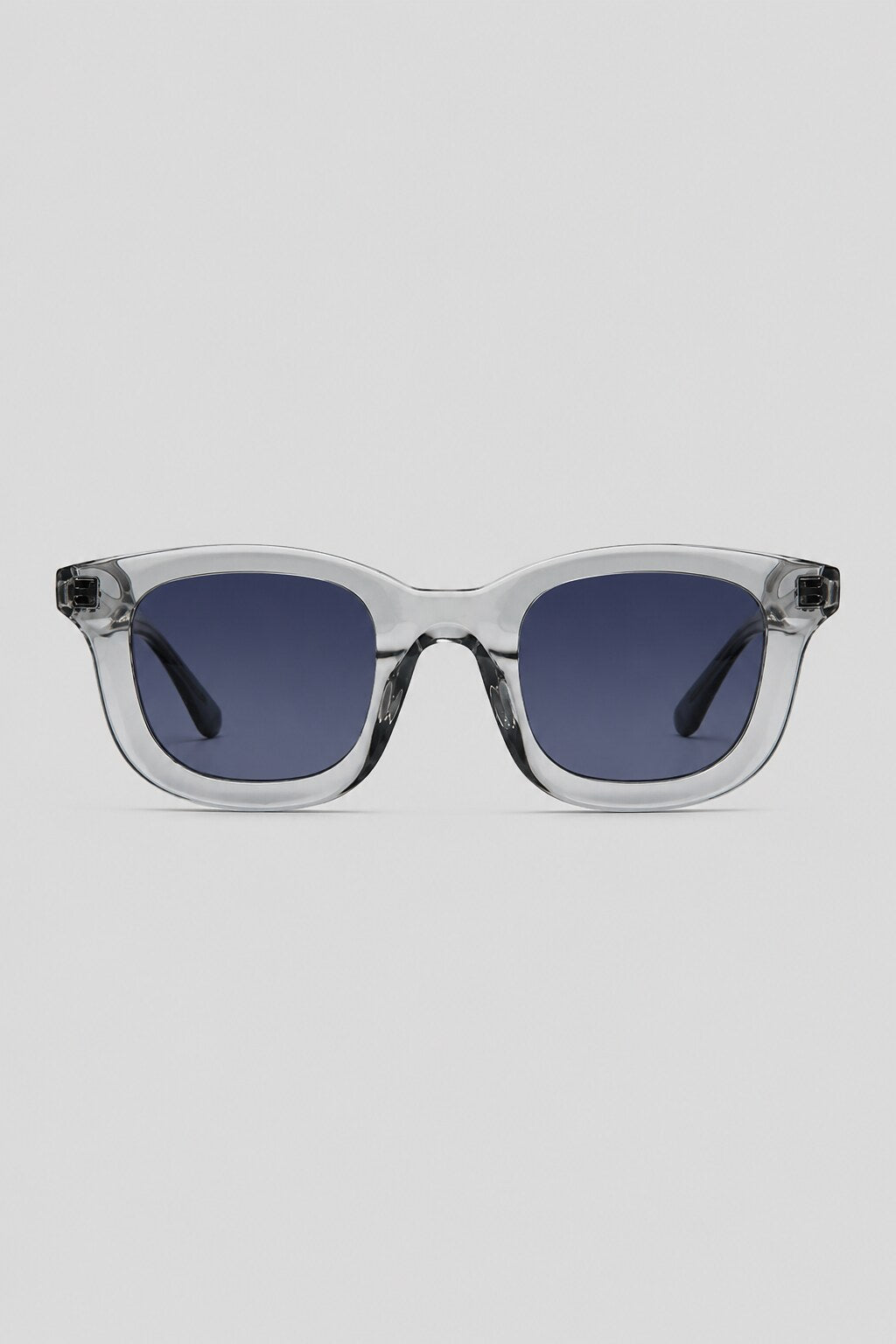 Olivier Marel Positano '81 blue polarized square sunglasses in acetate, front view