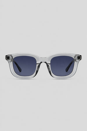 Olivier Marel Positano '81 blue polarized square sunglasses in acetate, front view