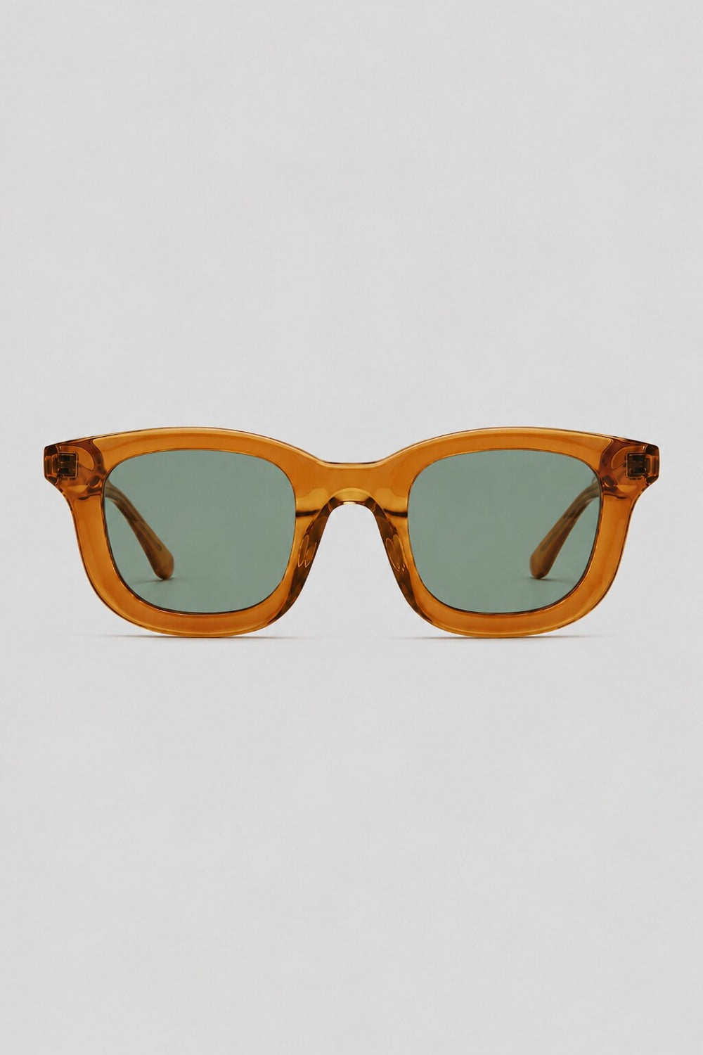Olivier Marel Positano '81 orange polarized square sunglasses in acetate, front view
