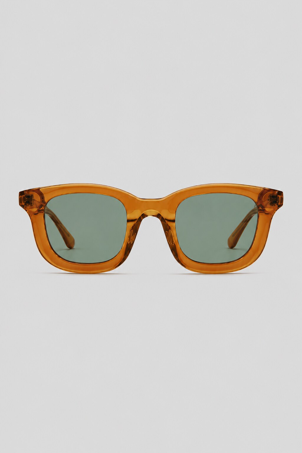 Olivier Marel Positano '81 orange polarized square sunglasses in acetate, front view