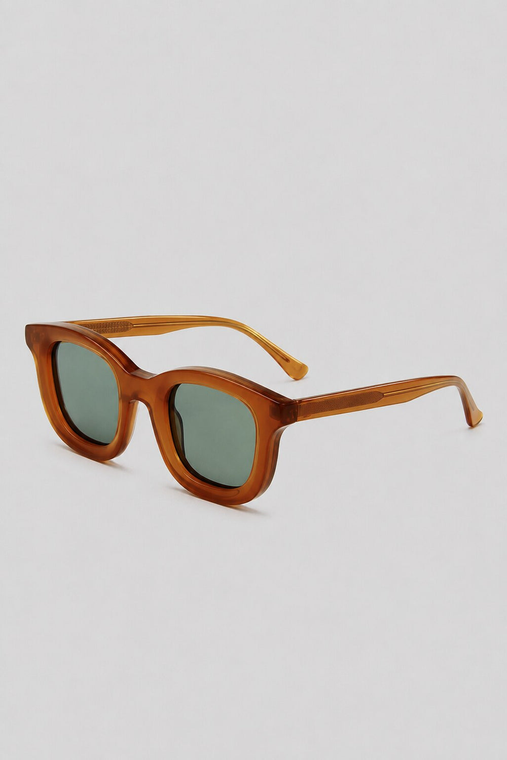 Olivier Marel Positano '81 orange polarized square sunglasses, side profile, men's fit