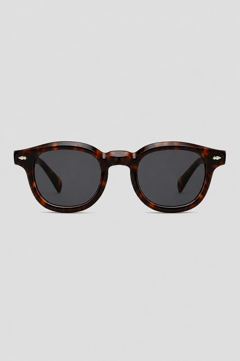 Olivier Marel Rapallo '95 tortoiseshell polarized round sunglasses, side profile, unisex fit