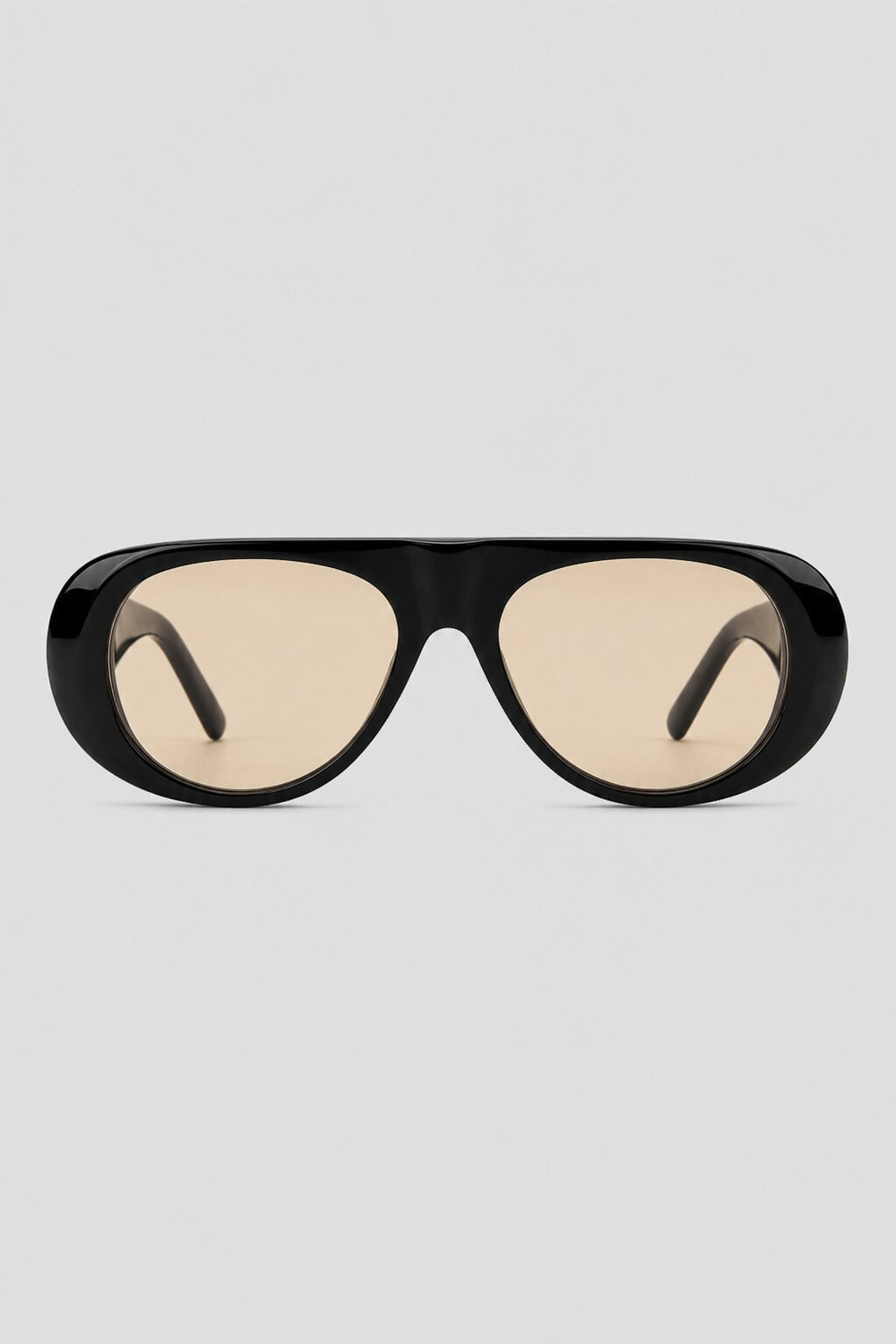 Olivier Marel Ravello '77 black aviator sunglasses in acetate, front view
