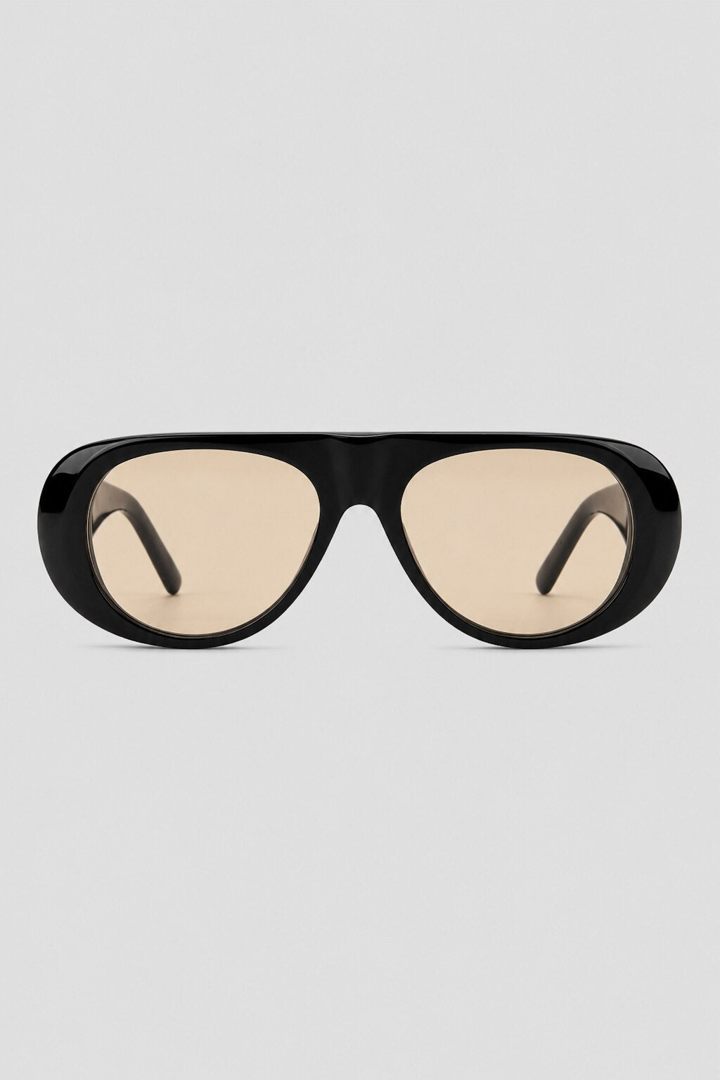 Olivier Marel Ravello '77 black aviator sunglasses in acetate, front view