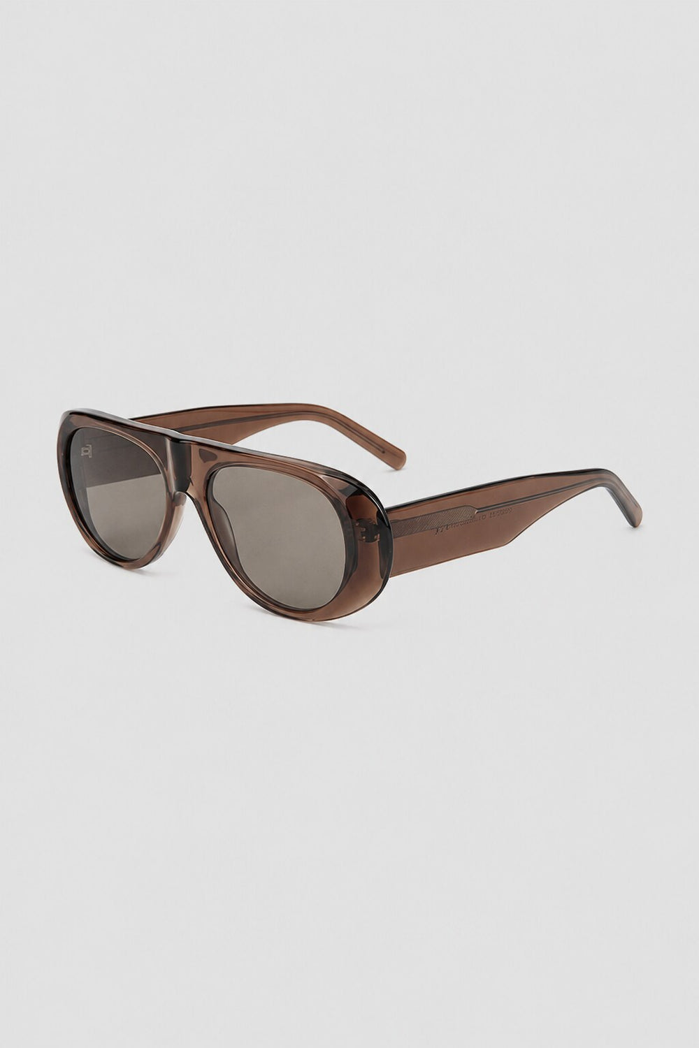 Olivier Marel Ravello '77 brown aviator sunglasses in acetate, front view