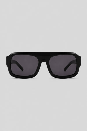 Olivier Marel Rhodes '10 black square sunglasses in acetate, front view
