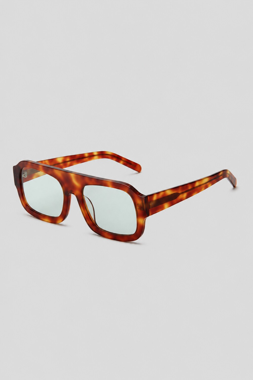 Olivier Marel Rhodes '10 blue tortoise square sunglasses, side profile, men's fit