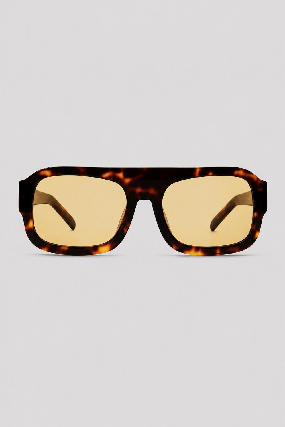 Olivier Marel Rhodes '10 yellow square sunglasses in acetate, front view