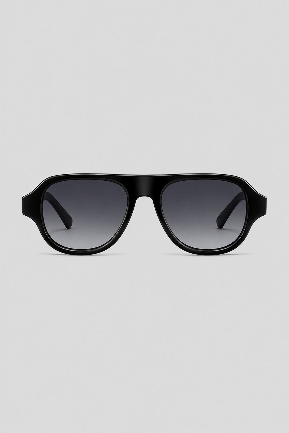 Olivier Marel Rimini '08 black polarized aviator sunglasses in acetate, front view