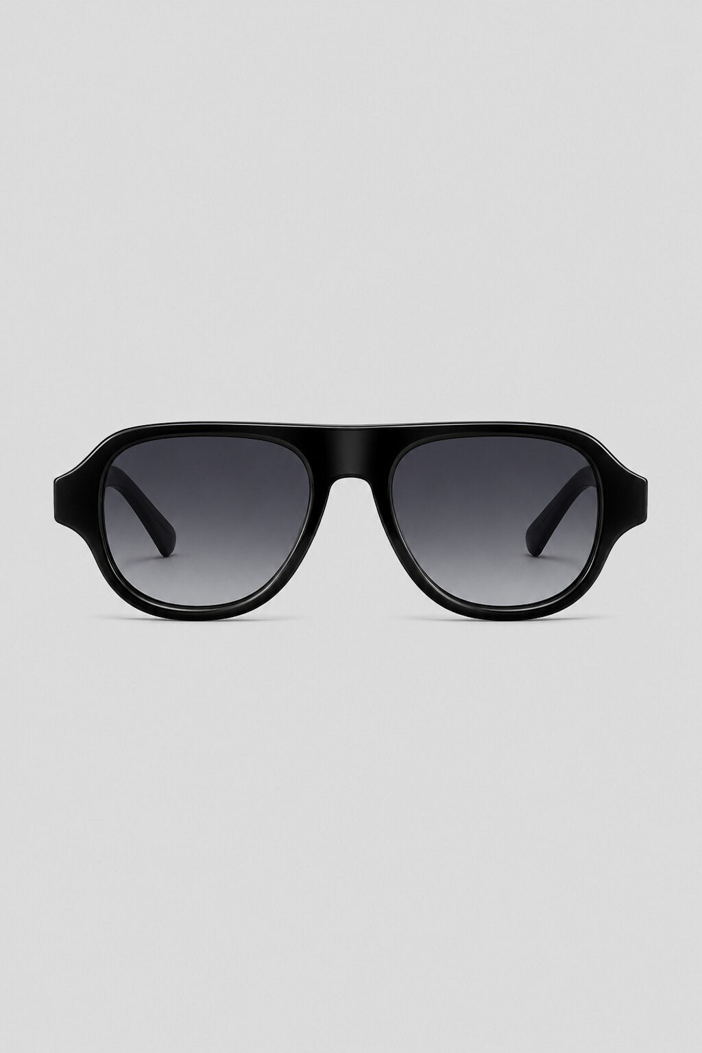Olivier Marel Rimini '08 black polarized aviator sunglasses in acetate, front view